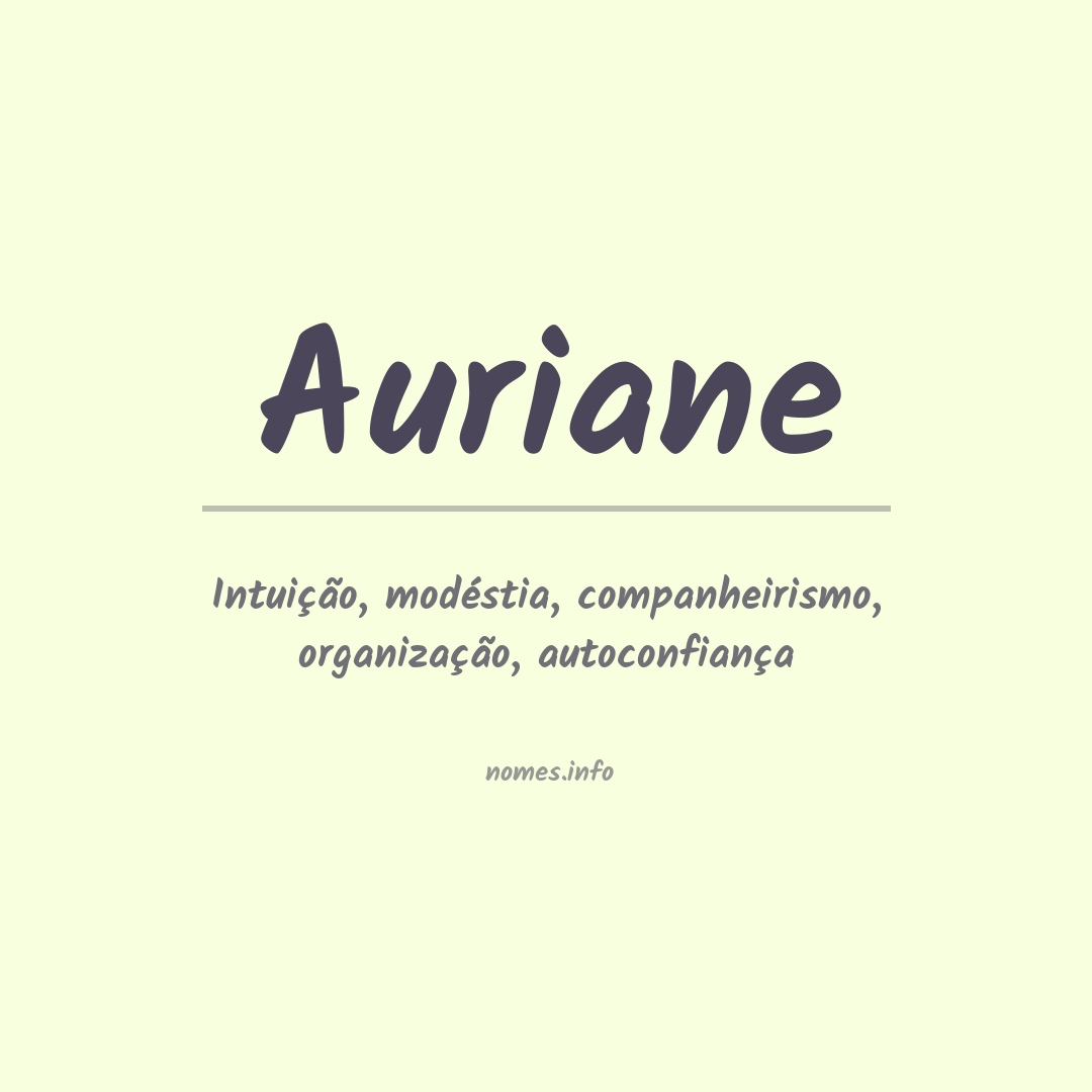 Significado do nome Auriane