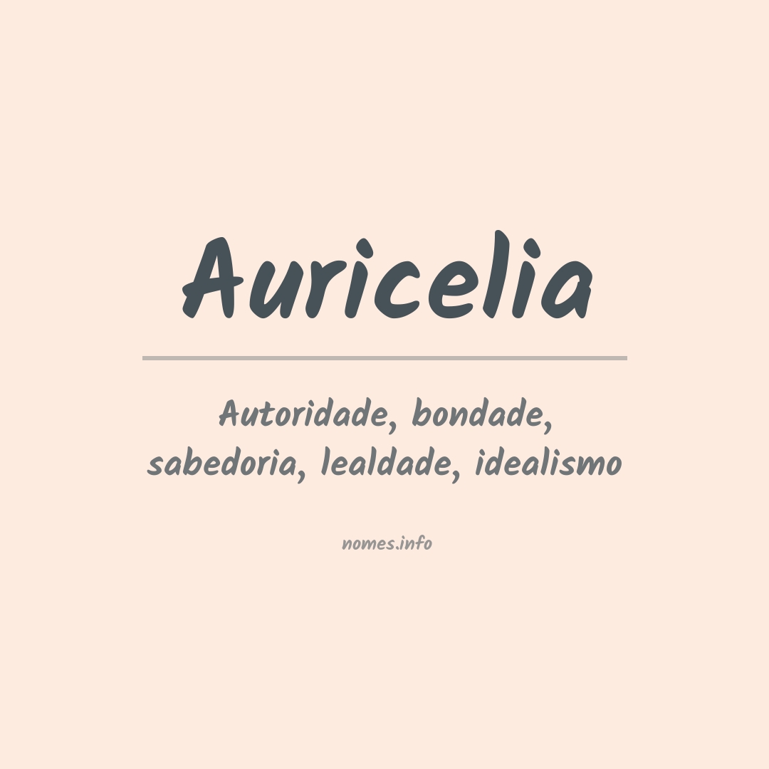 Significado do nome Auricelia