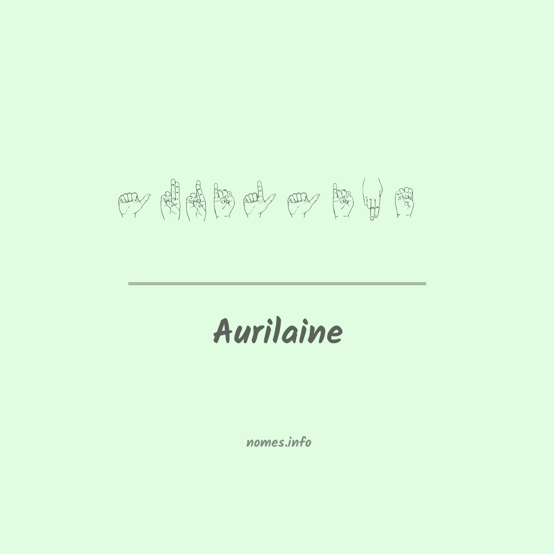 Aurilaine em Libras