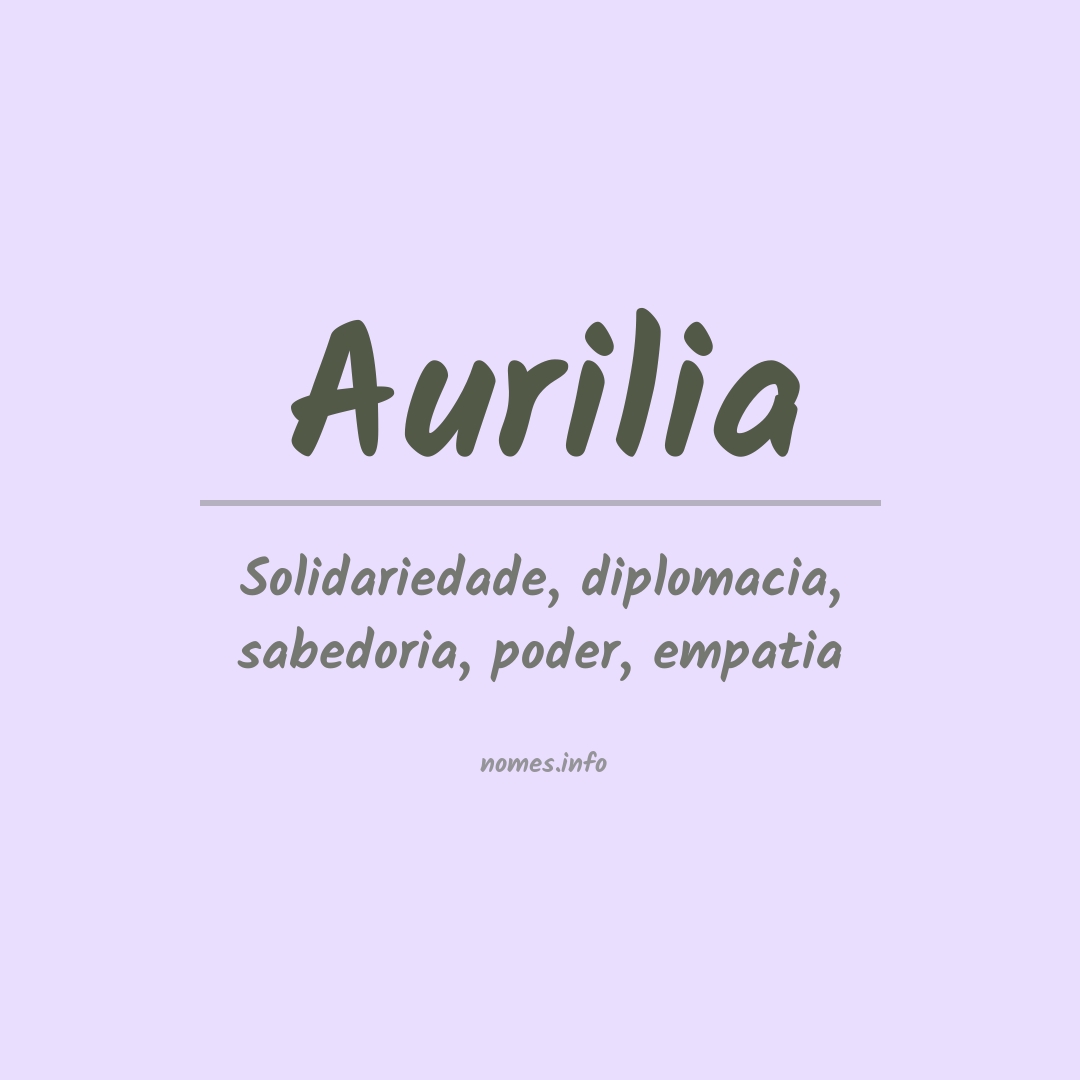 Significado do nome Aurilia
