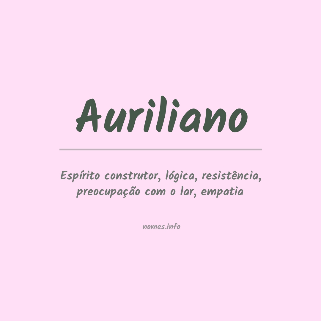 Significado do nome Auriliano