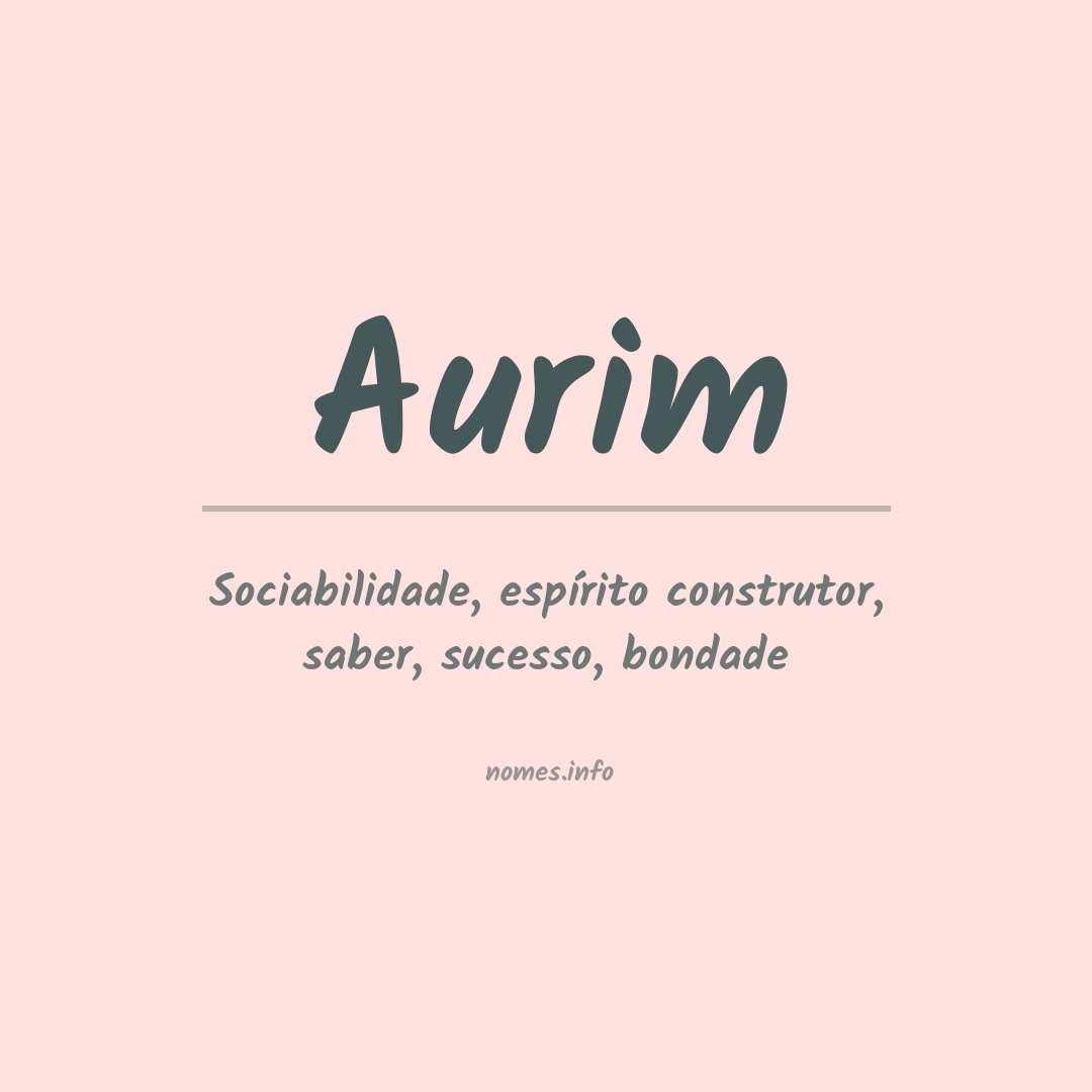 Significado do nome Aurim