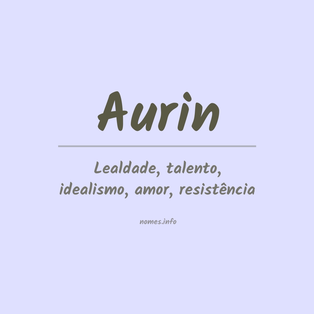 Significado do nome Aurin