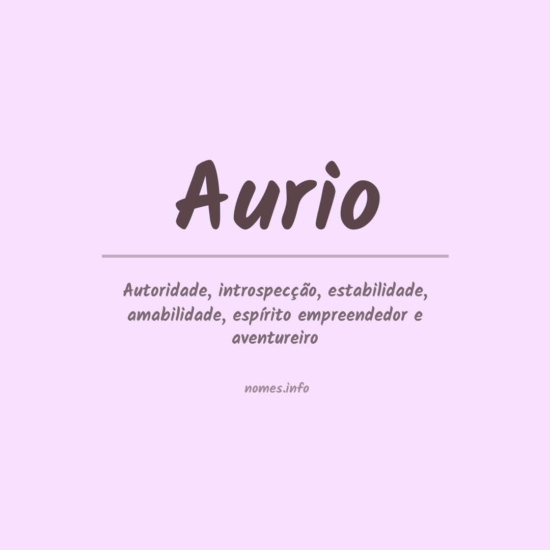 Significado do nome Aurio