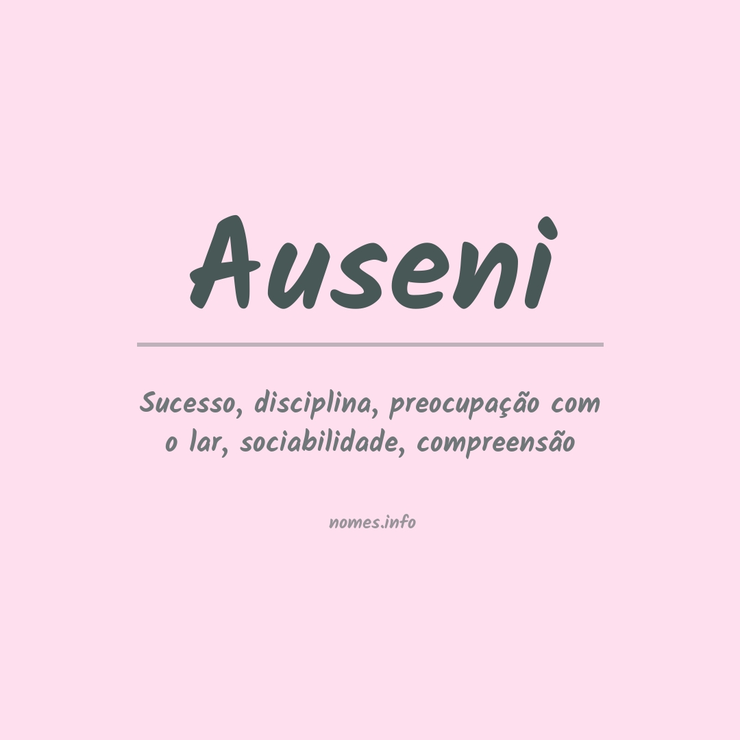 Significado do nome Auseni