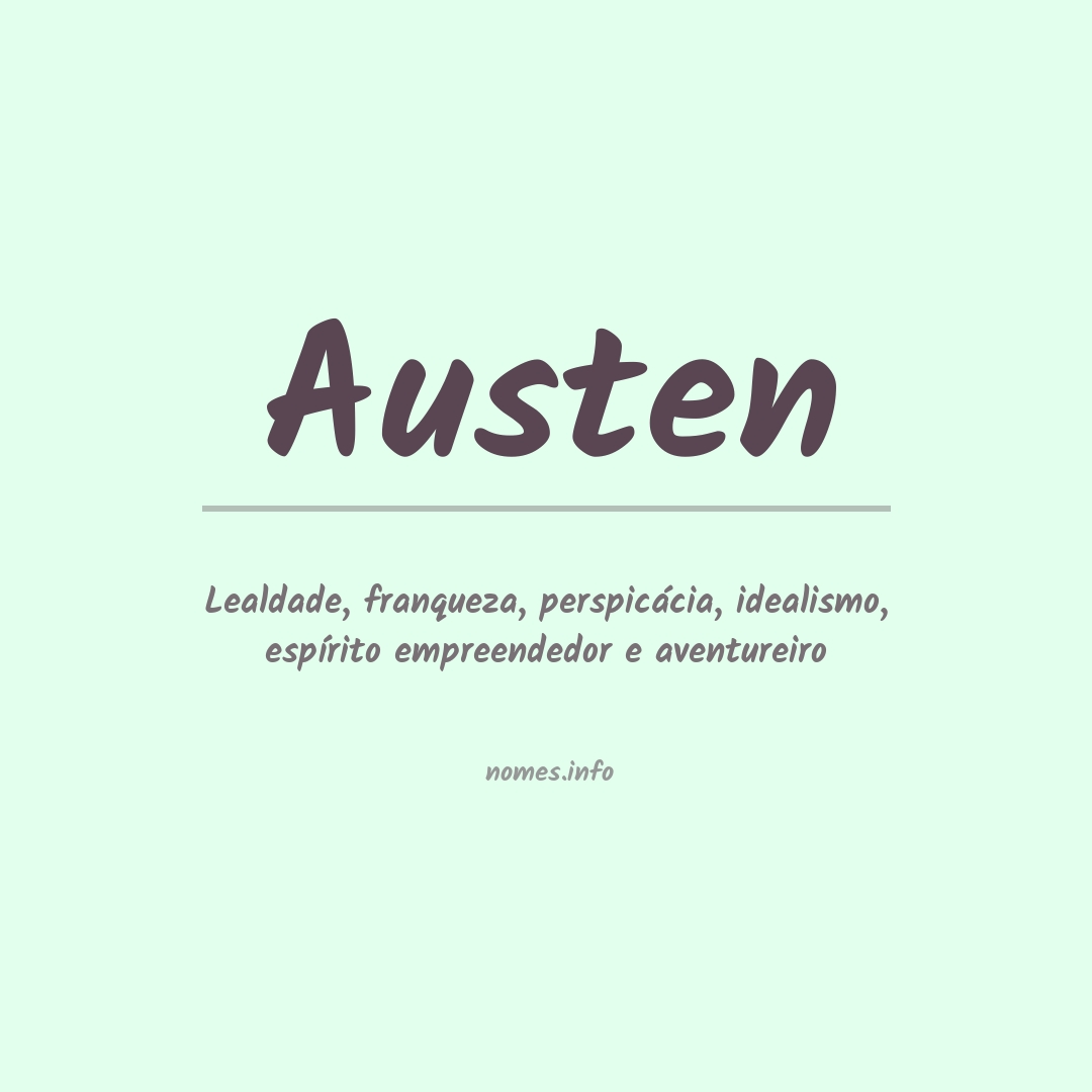 Significado do nome Austen