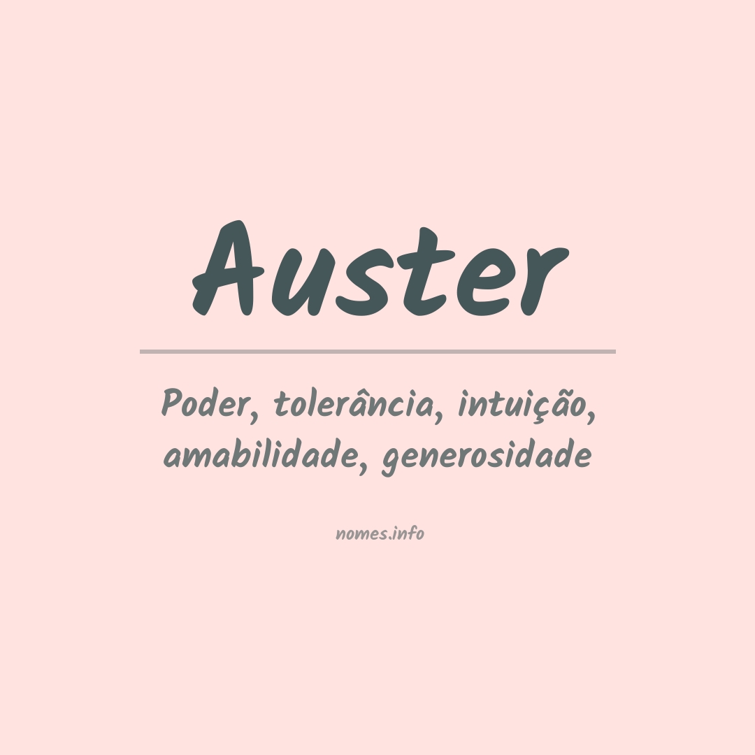 Significado do nome Auster