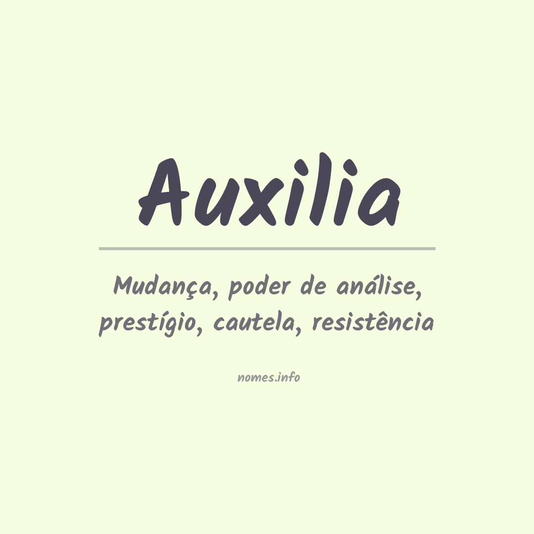 Significado do nome Auxilia