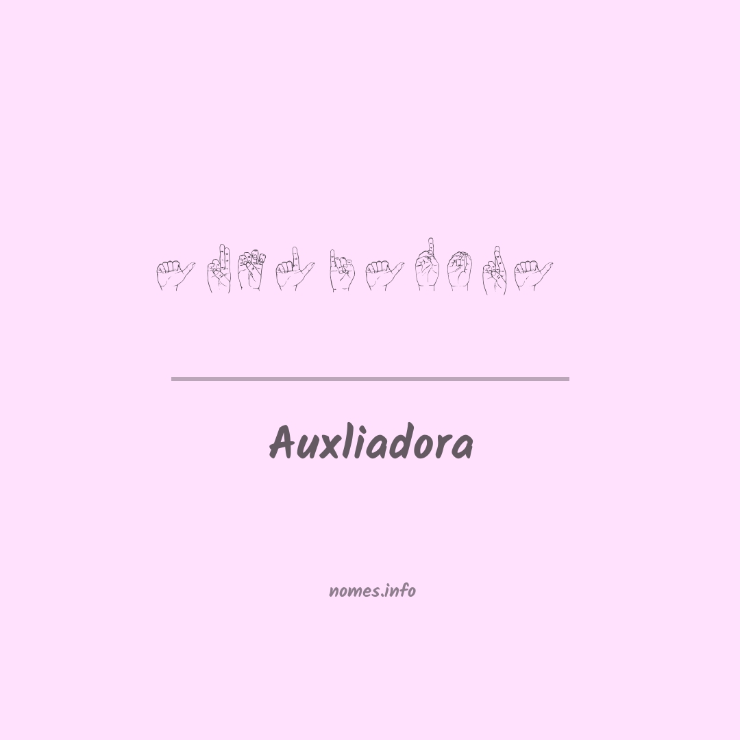 Auxliadora em Libras