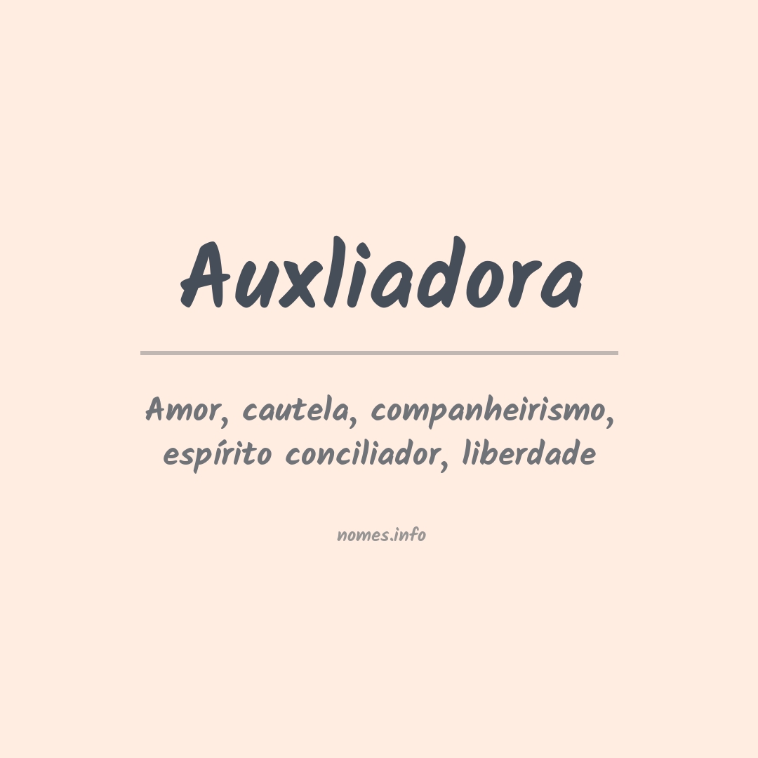 Significado do nome Auxliadora