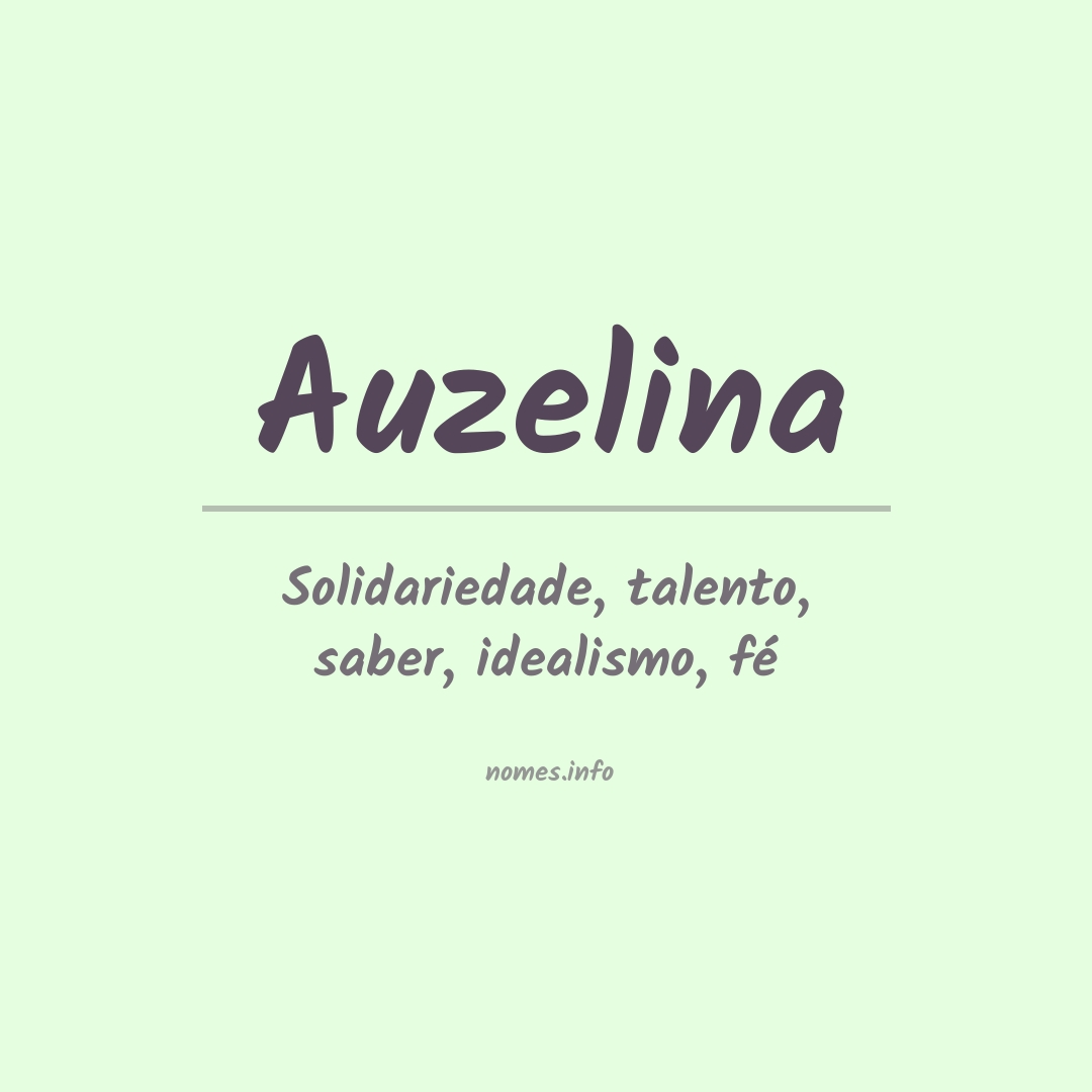 Significado do nome Auzelina