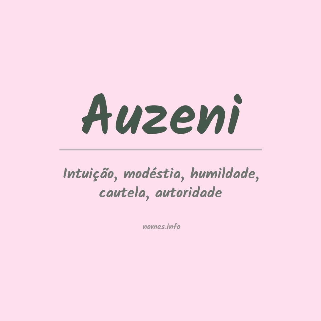 Significado do nome Auzeni