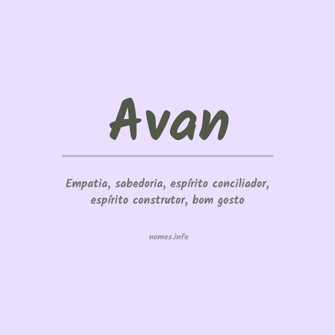 Significado do nome Avan