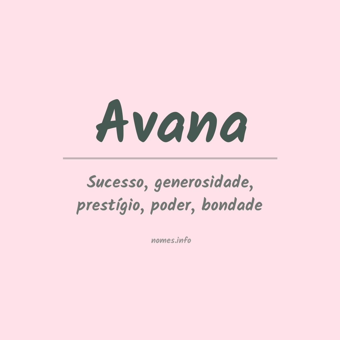 Significado do nome Avana