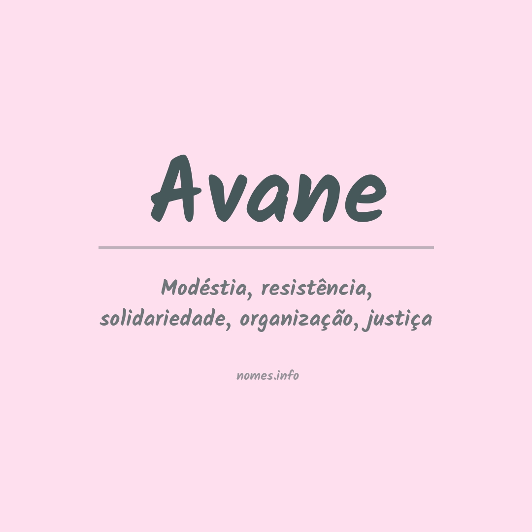Significado do nome Avane