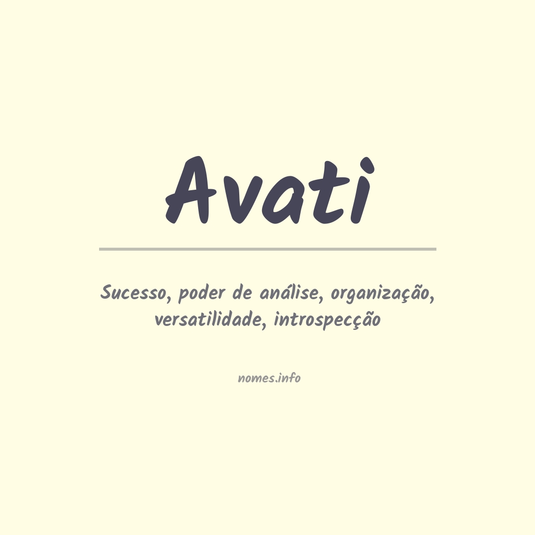 Significado do nome Avati