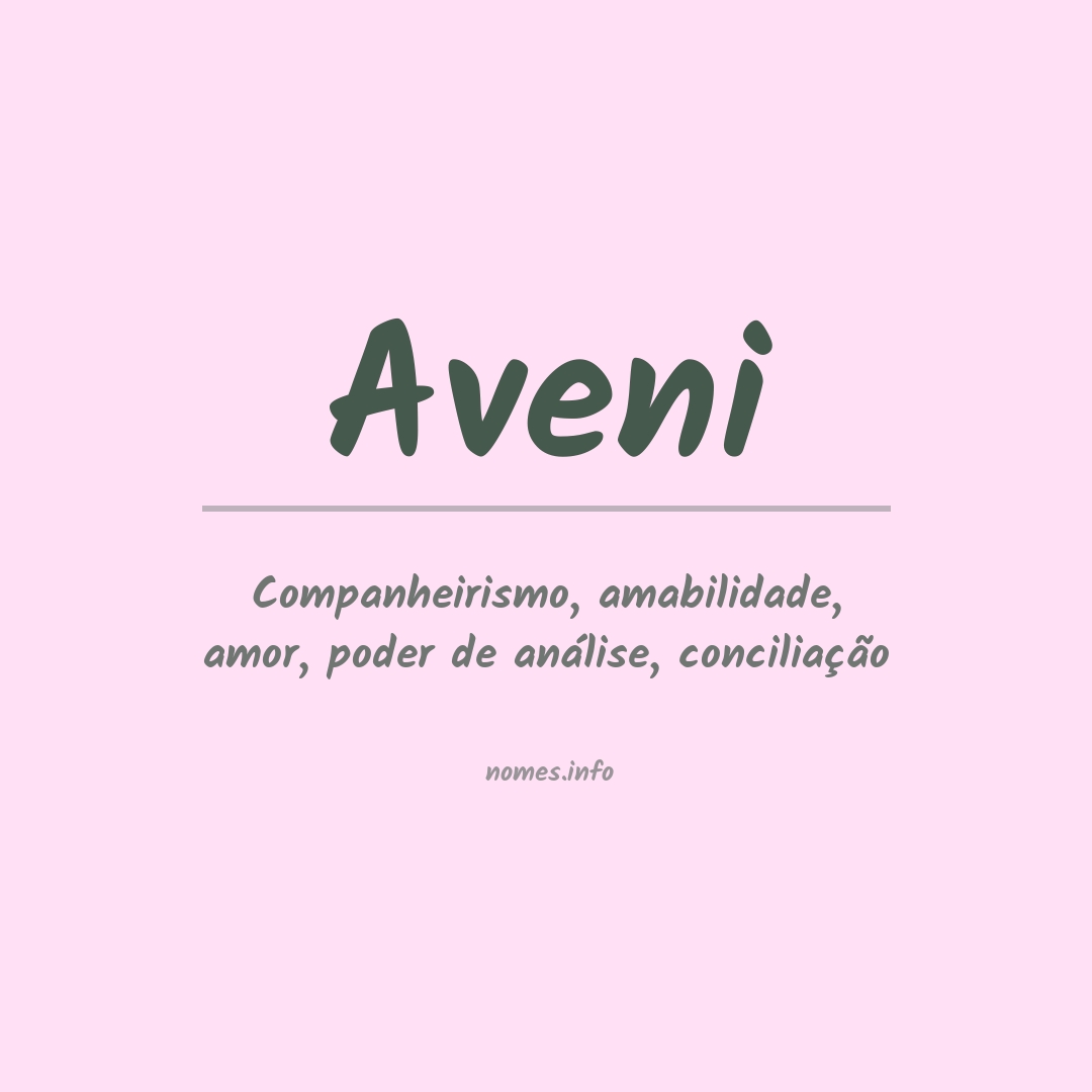 Significado do nome Aveni