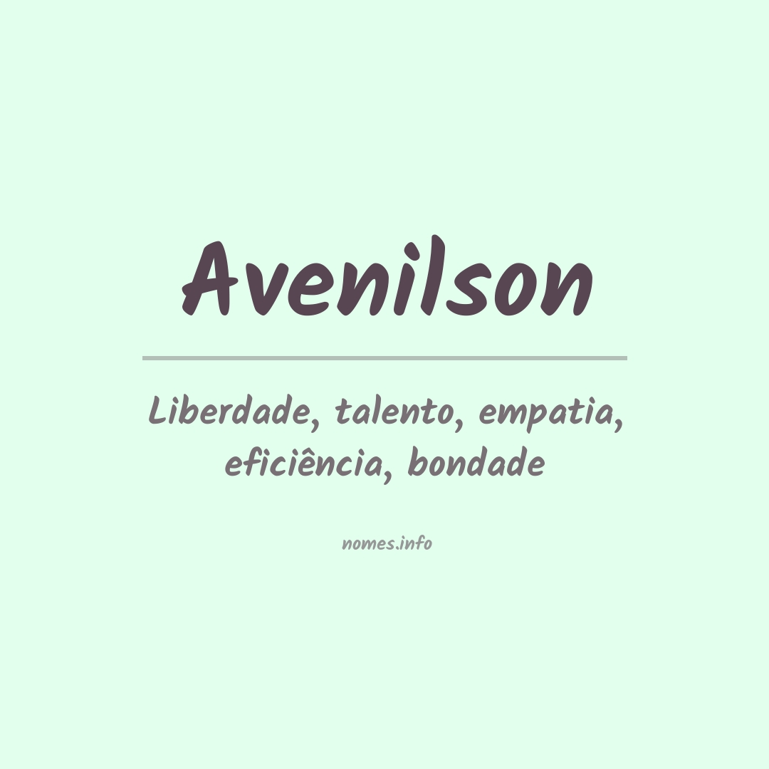 Significado do nome Avenilson