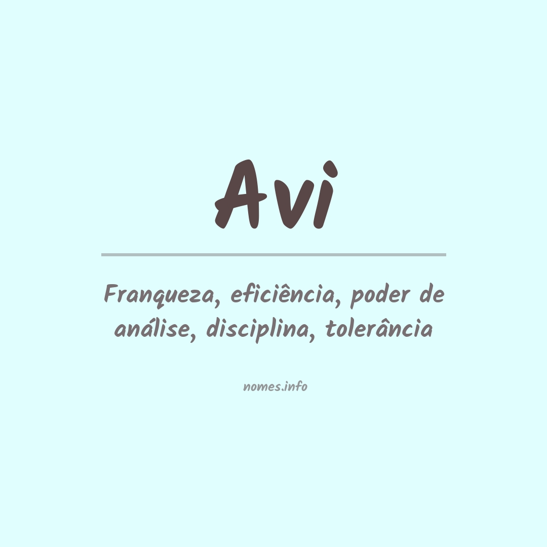 Significado do nome Avi