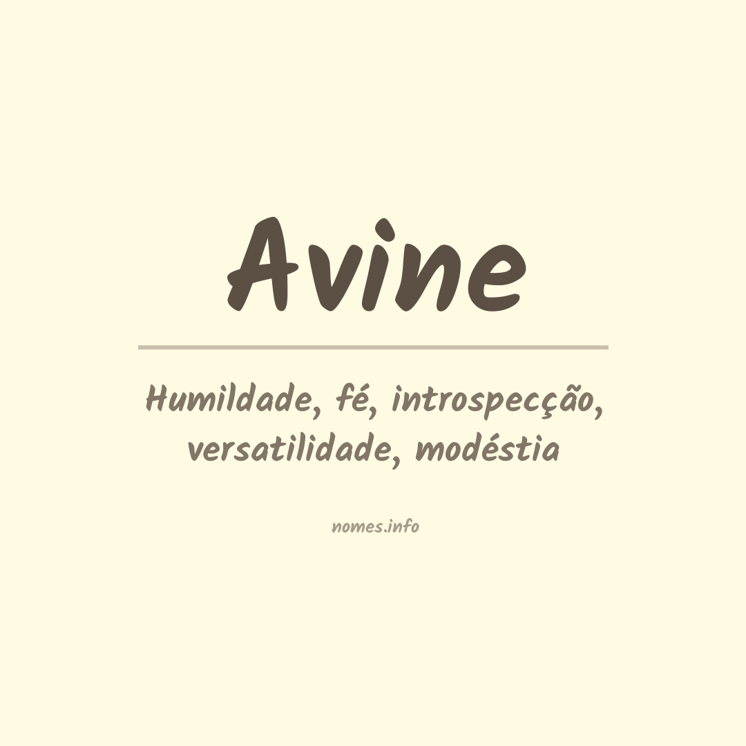 Significado do nome Avine