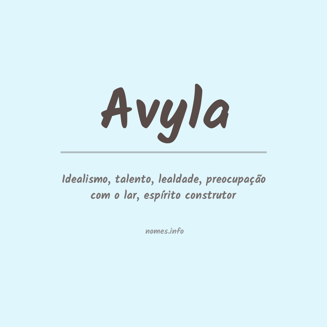 Significado do nome Avyla