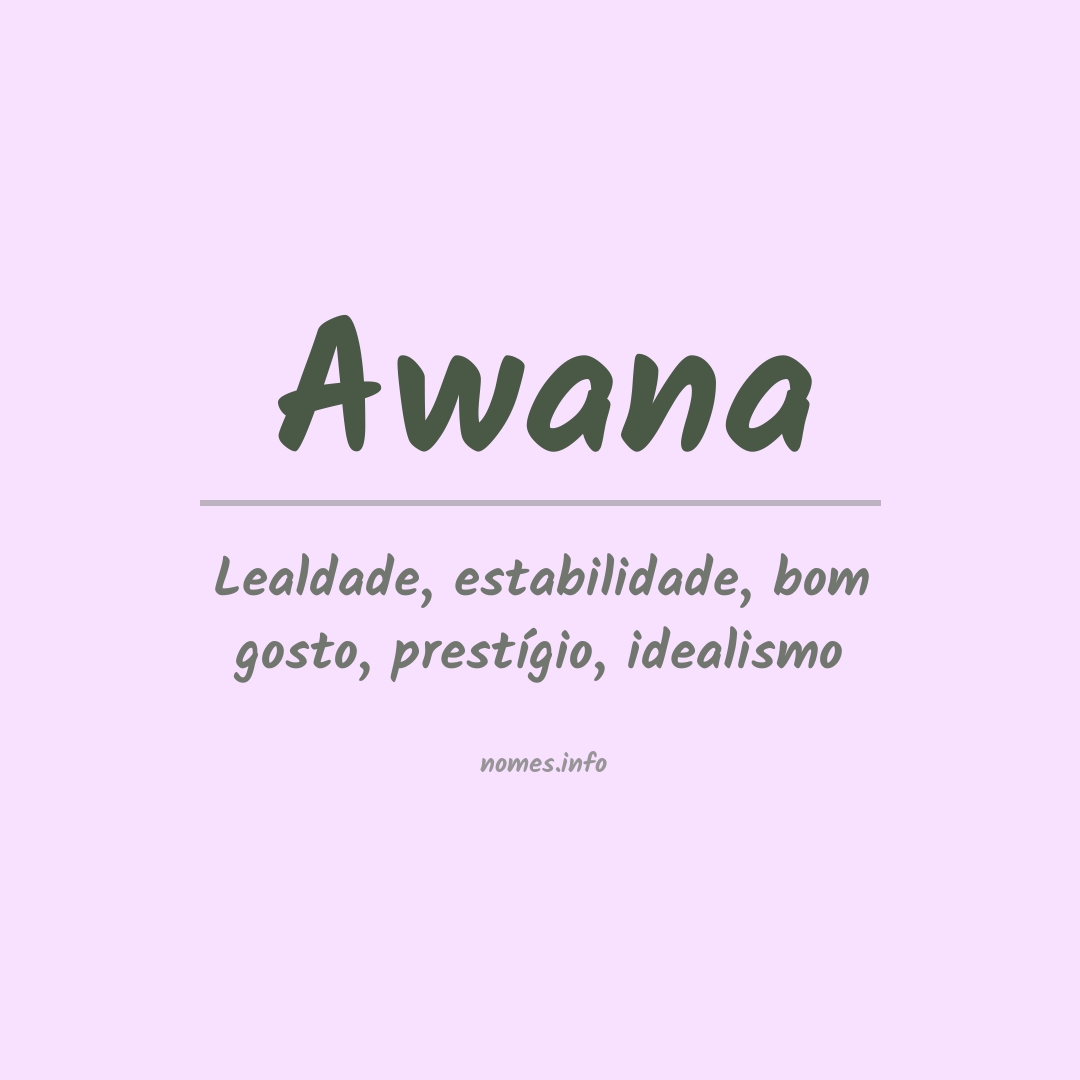 Significado do nome Awana