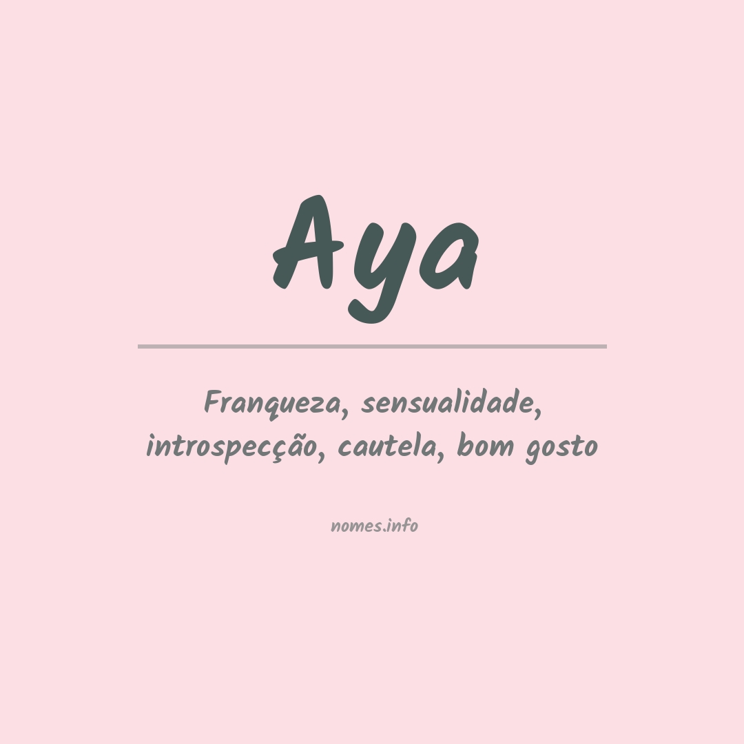 Significado do nome Aya