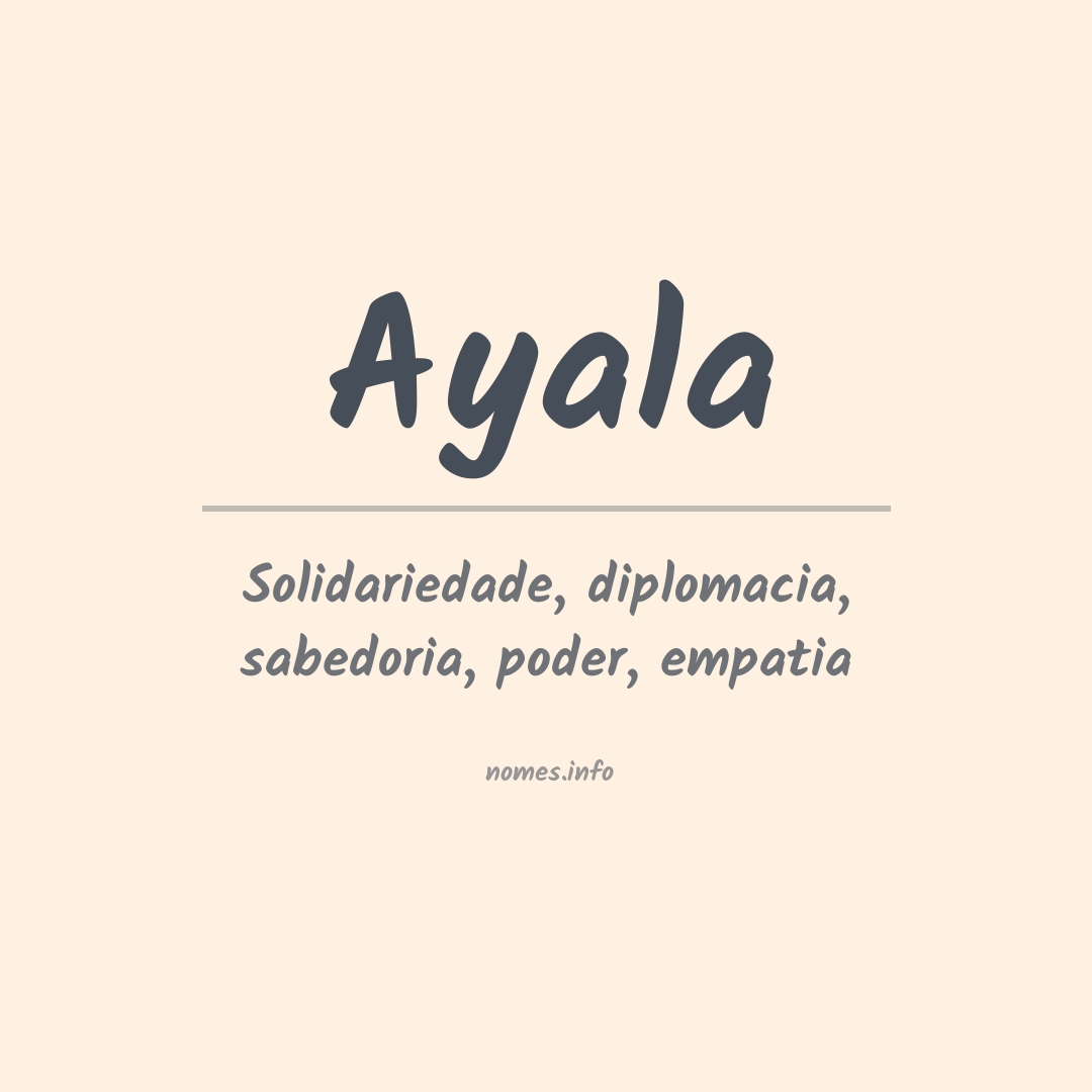 Significado do nome Ayala