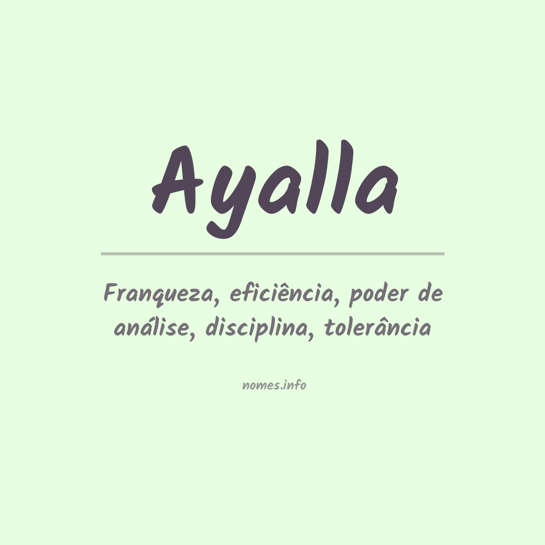 Significado do nome Ayalla
