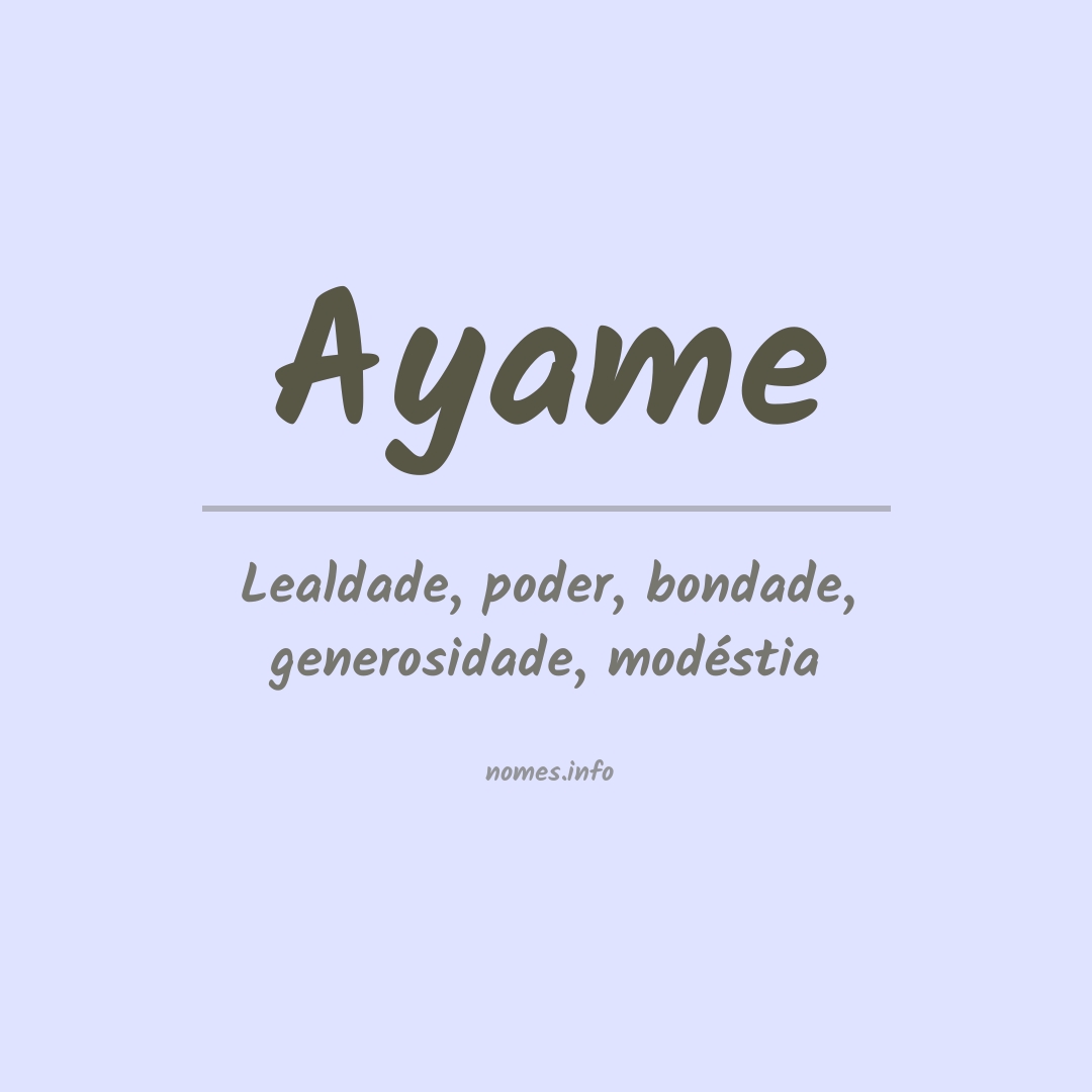 Significado do nome Ayame