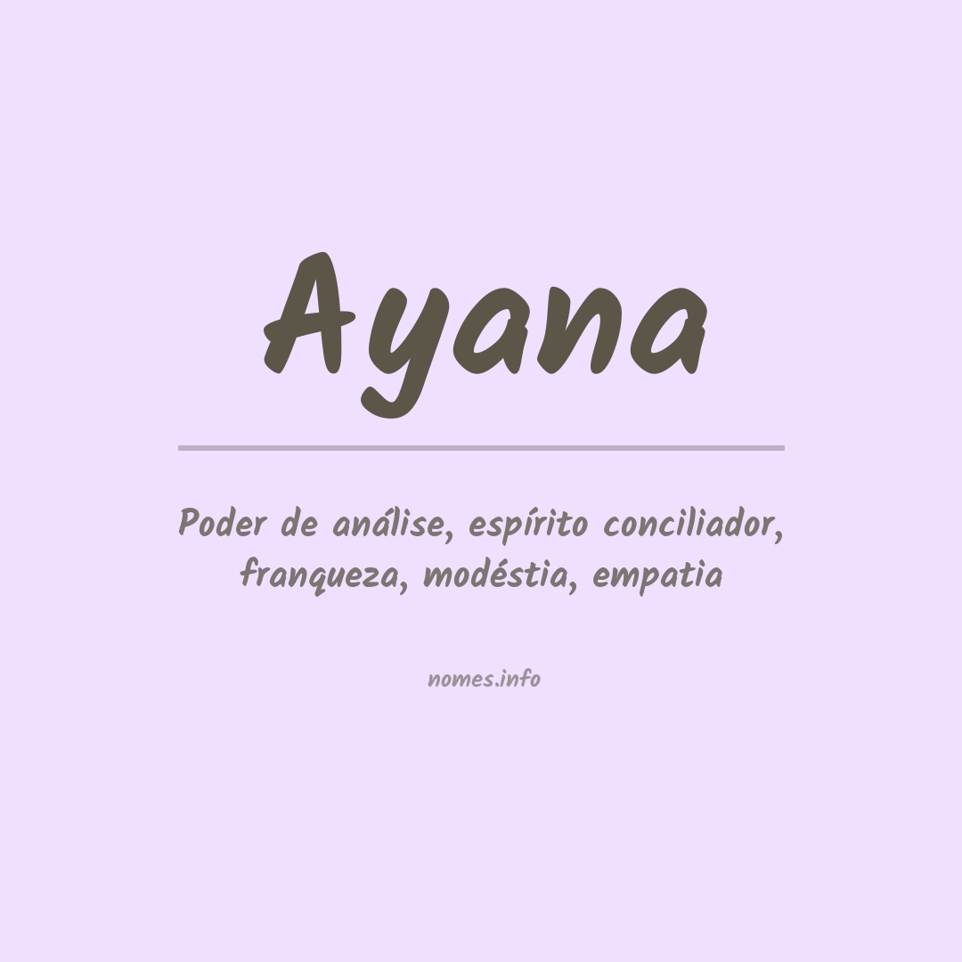 Significado do nome Ayana