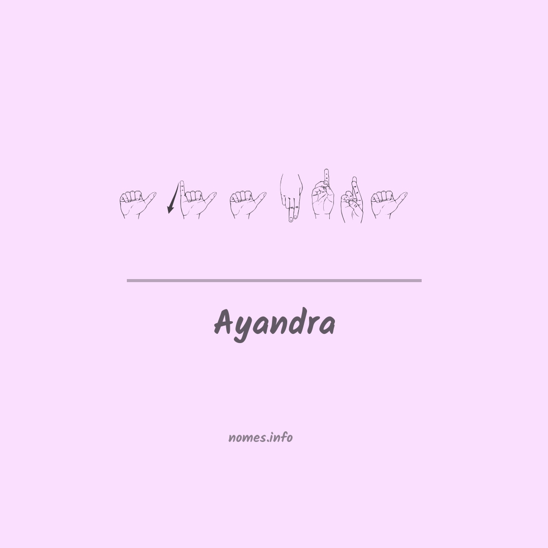 Ayandra em Libras