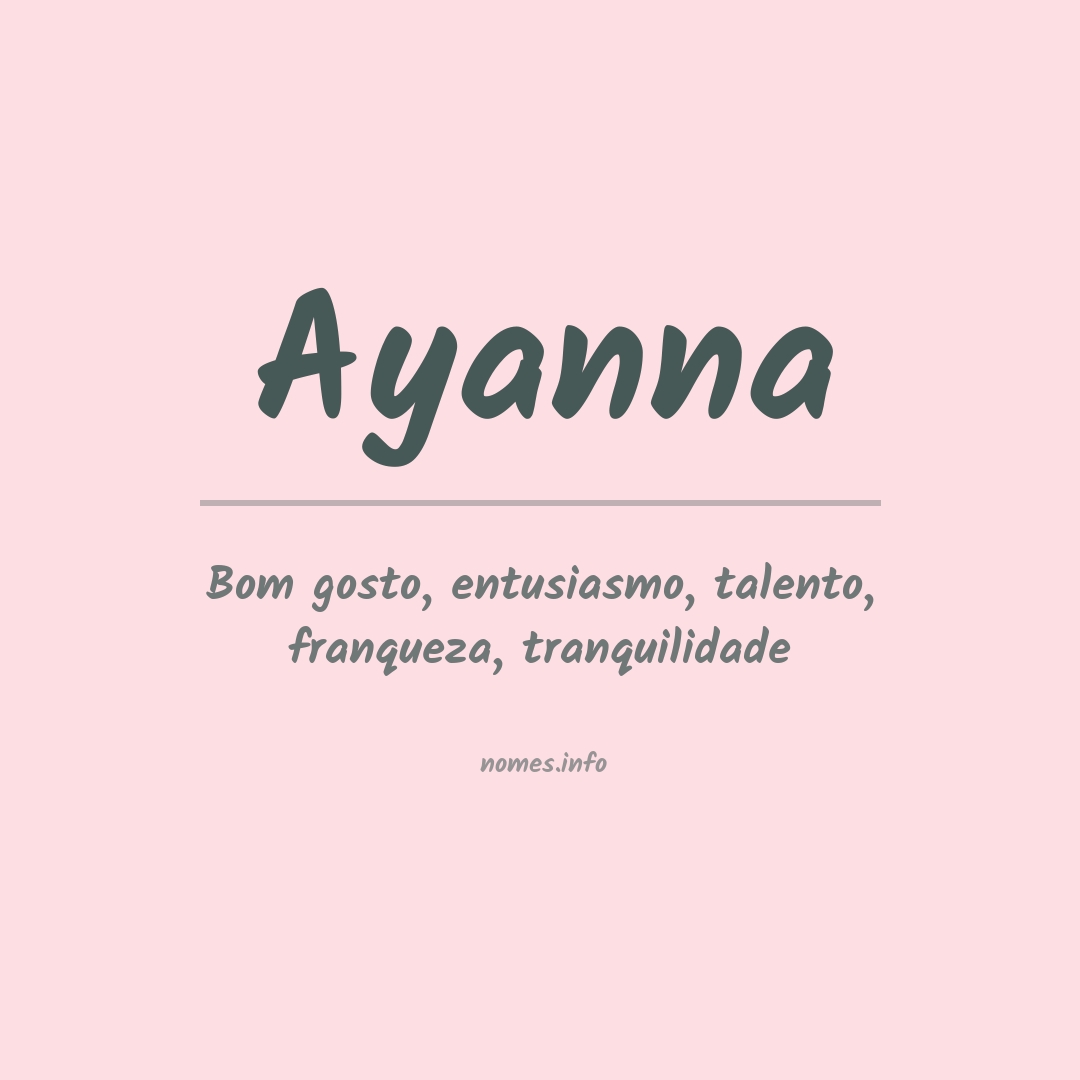 Significado do nome Ayanna