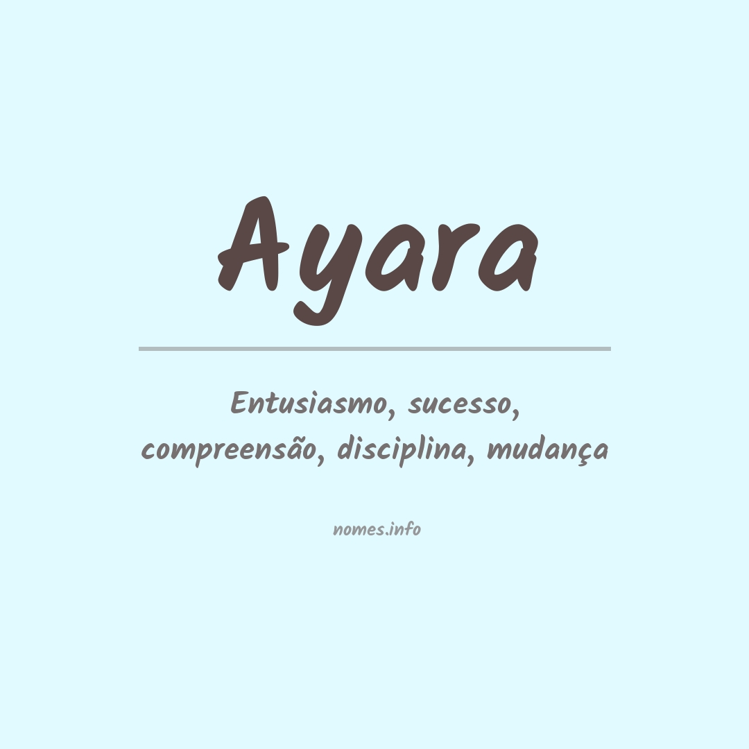 Significado do nome Ayara