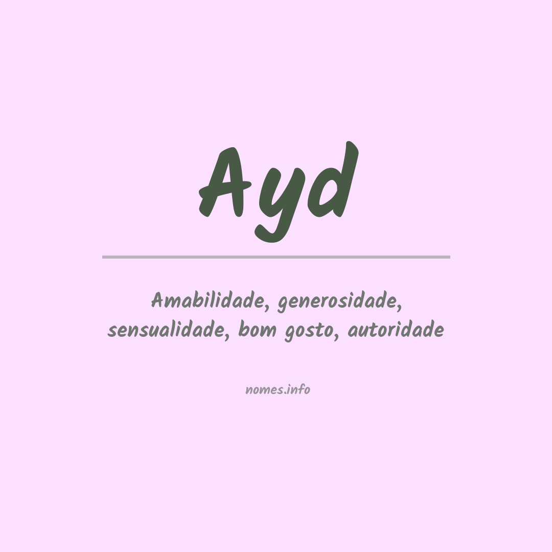 Significado do nome Ayd