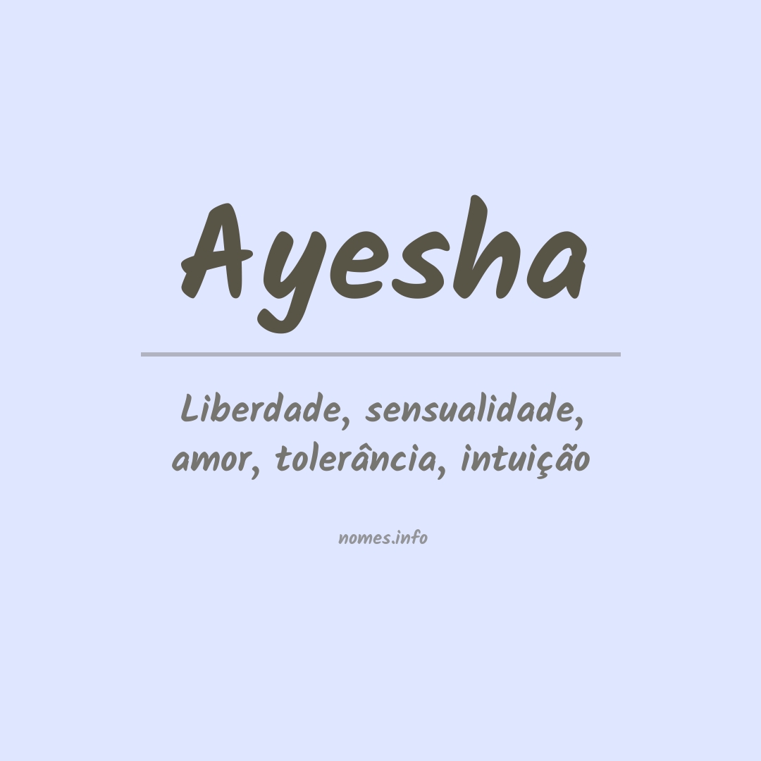 Significado do nome Ayesha