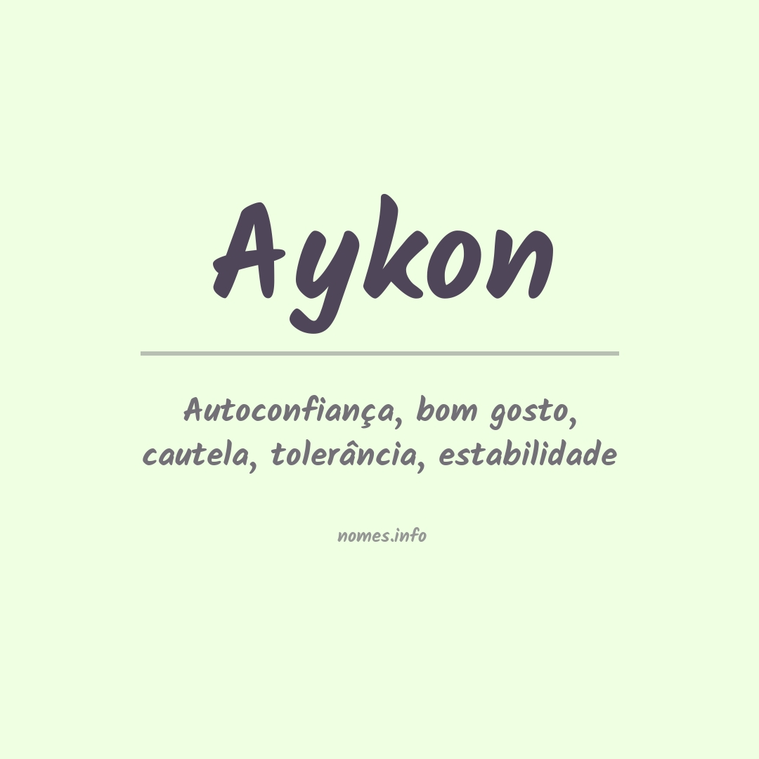 Significado do nome Aykon