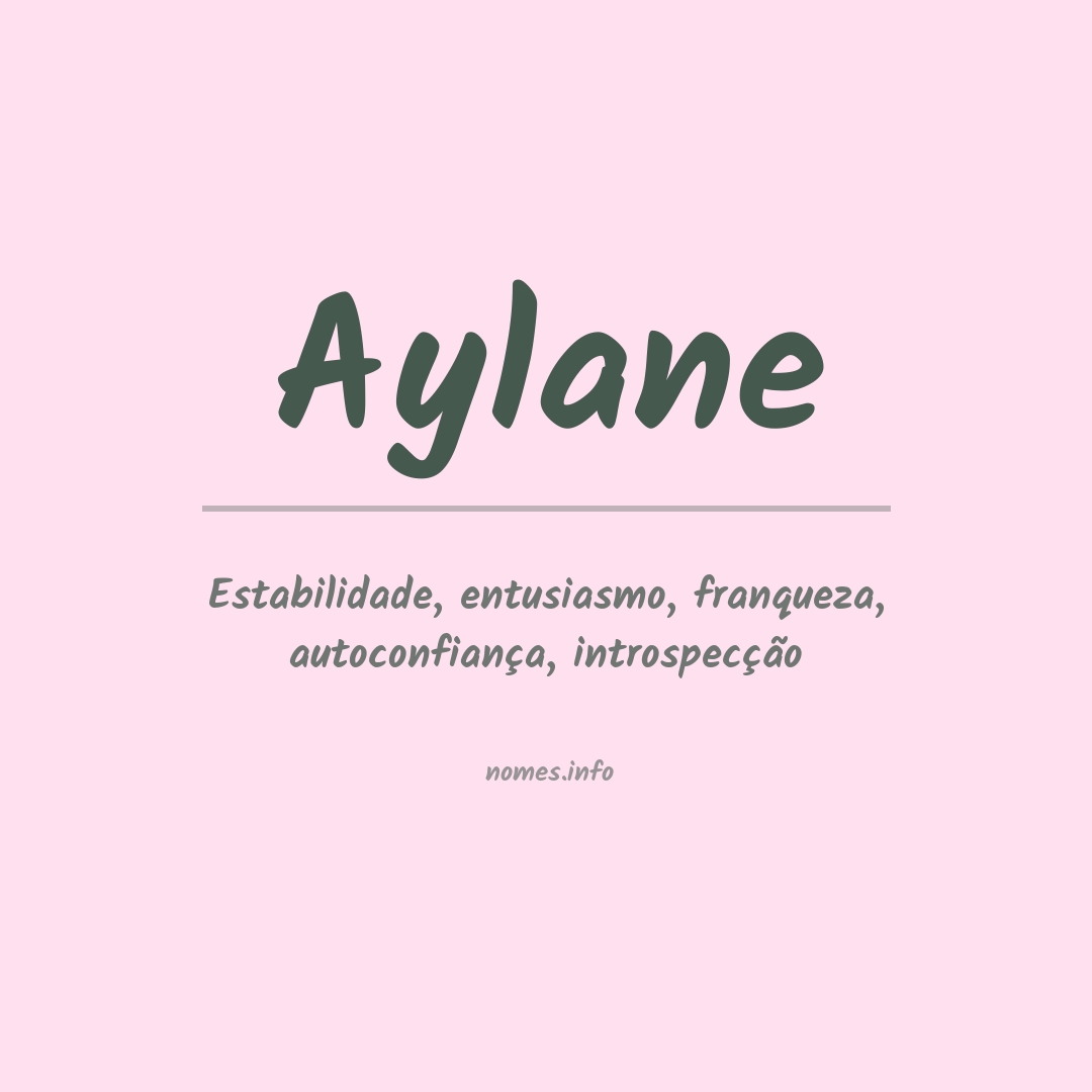 Significado do nome Aylane