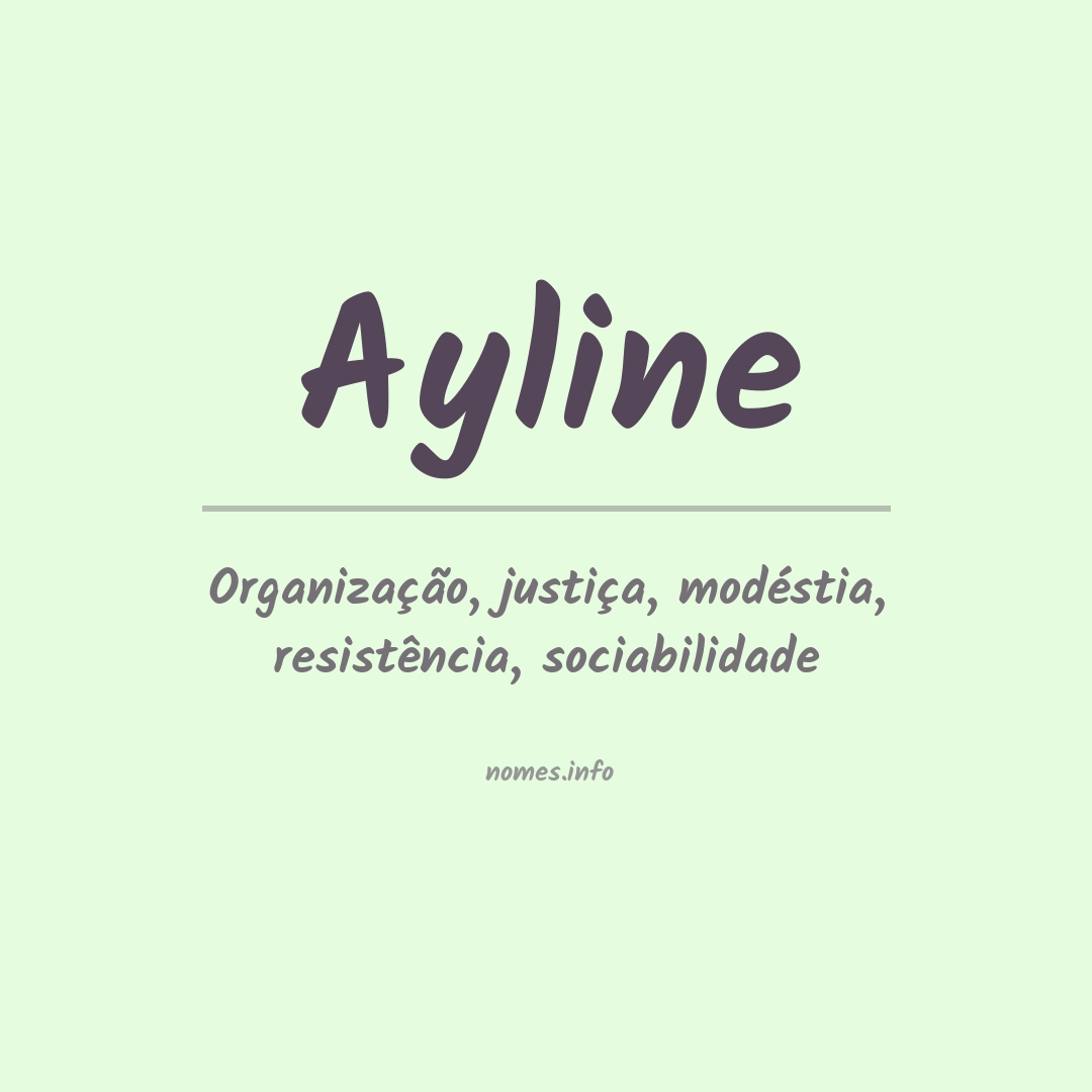 Significado do nome Ayline