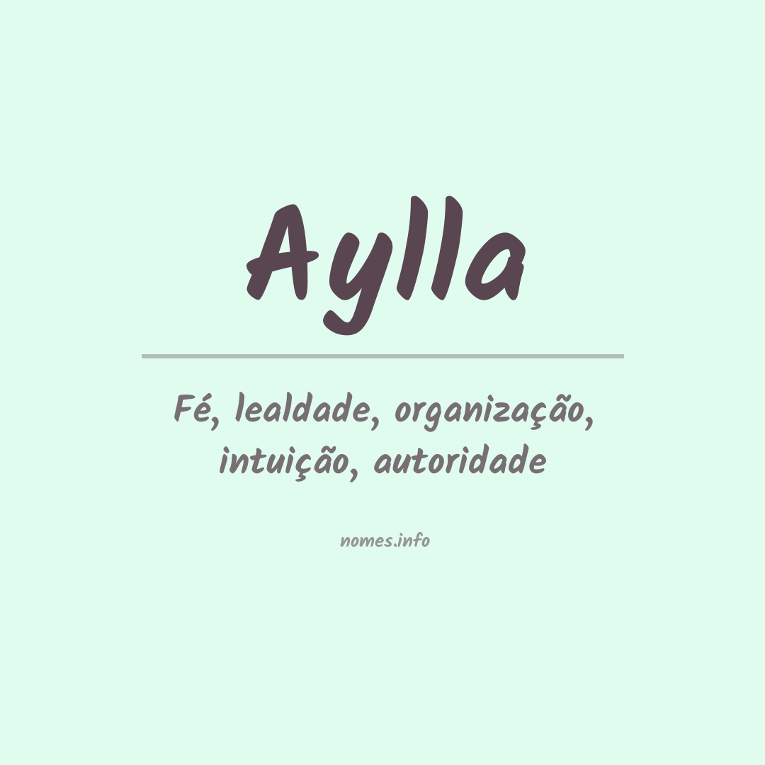 Significado do nome Aylla