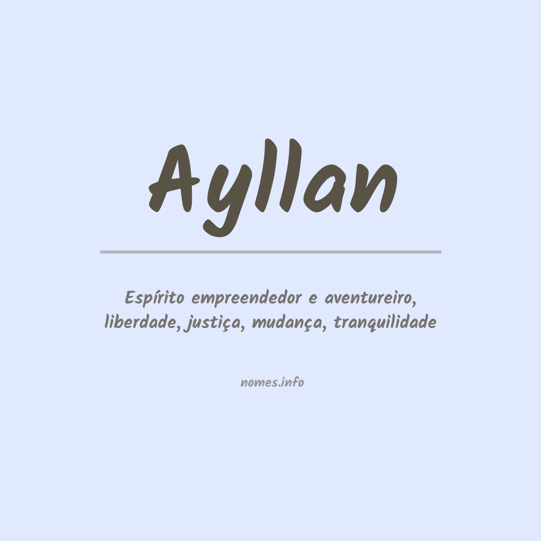Significado do nome Ayllan
