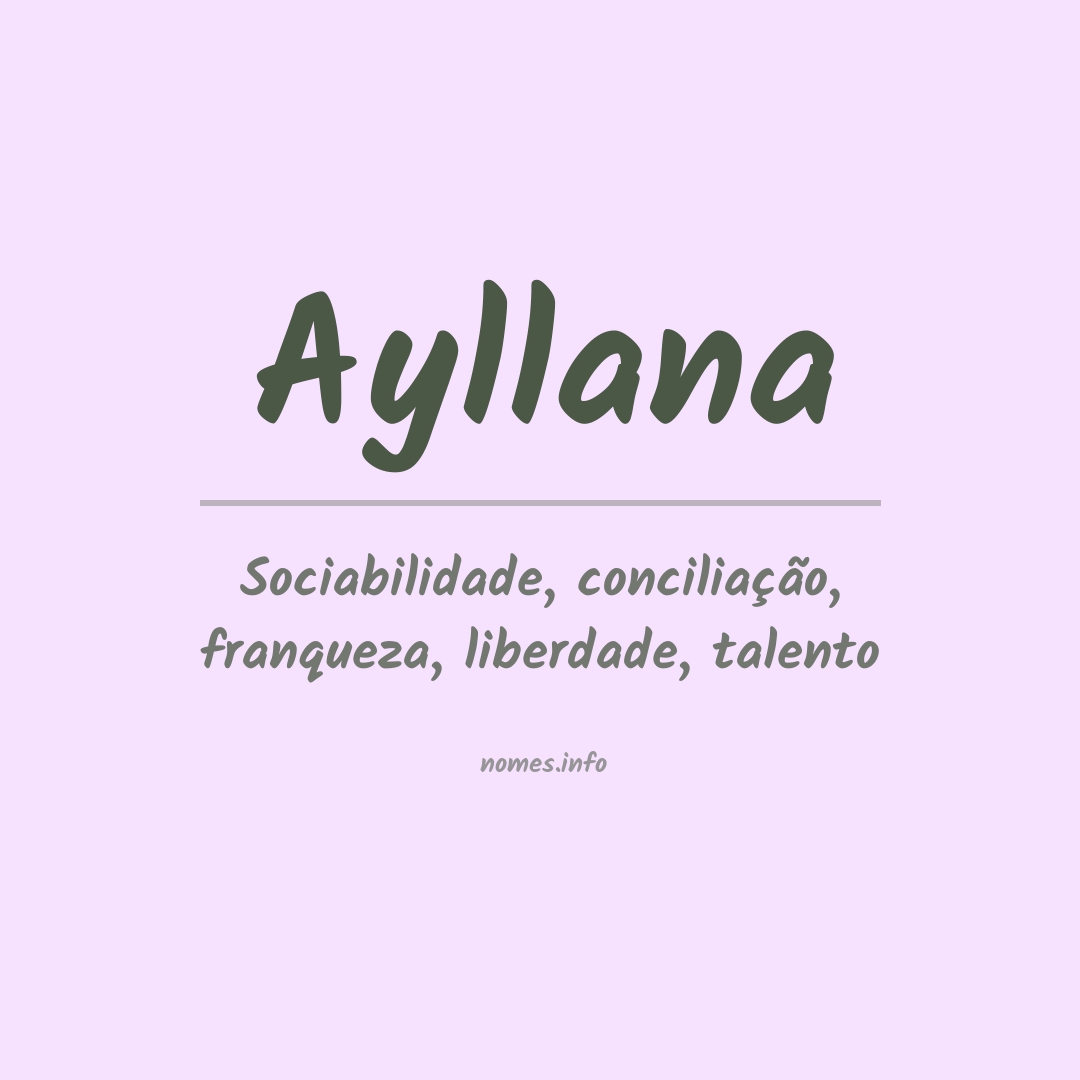 Significado do nome Ayllana
