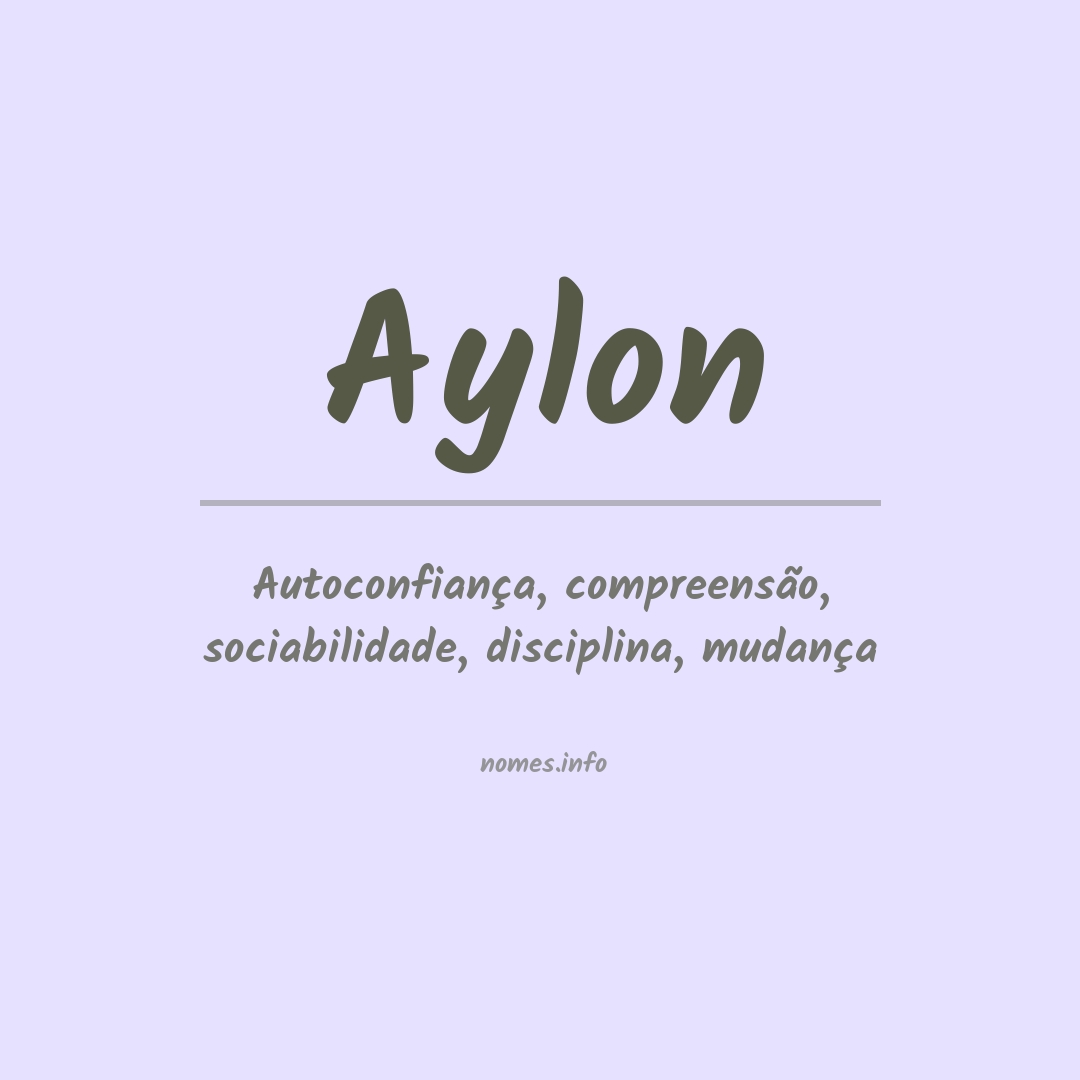 Significado do nome Aylon