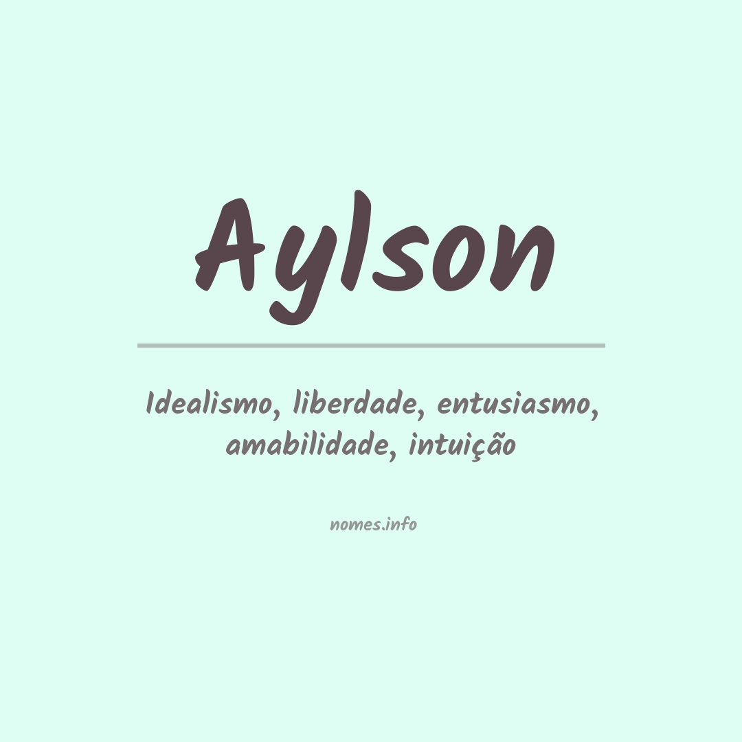 Significado do nome Aylson