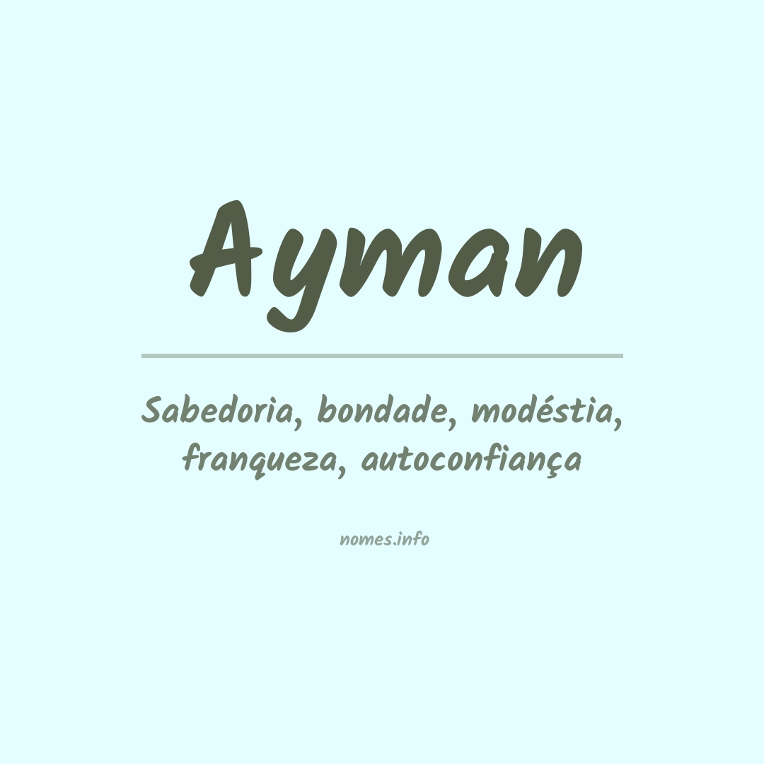 Significado do nome Ayman Significado do nome Ayman