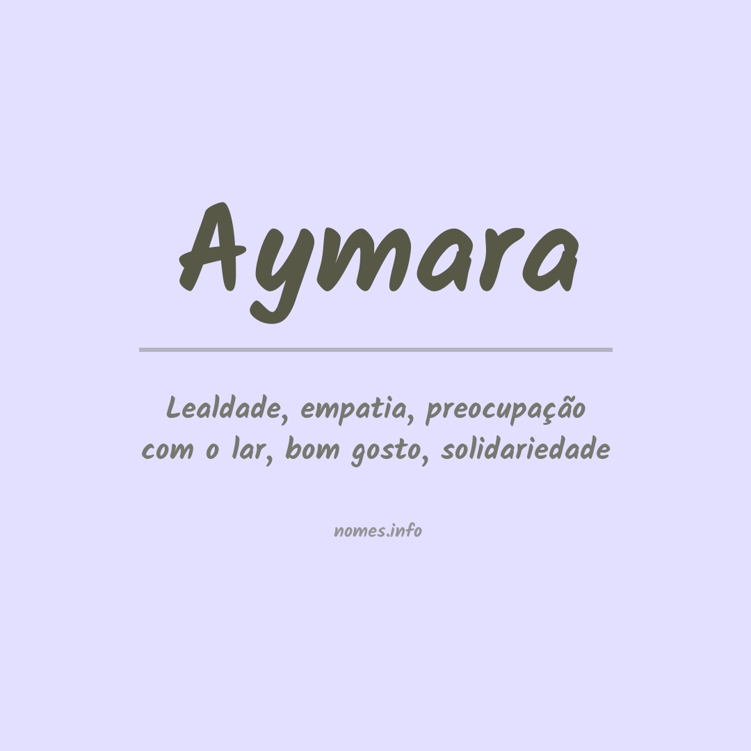 Significado do nome Aymara