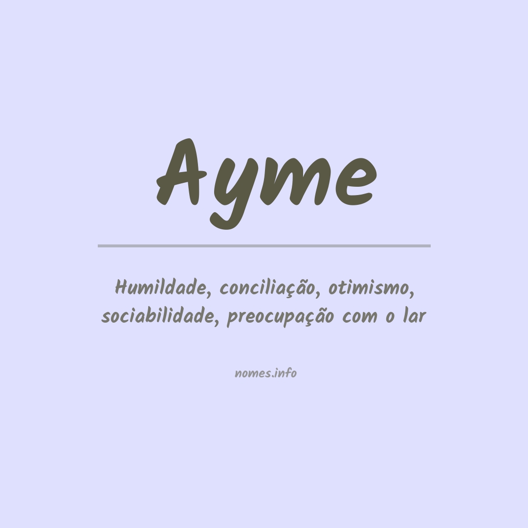 Significado do nome Ayme