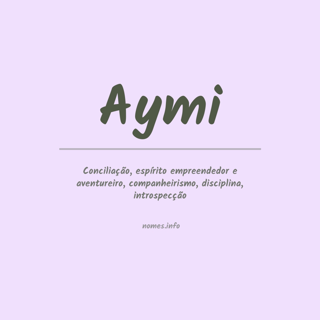 Significado do nome Aymi