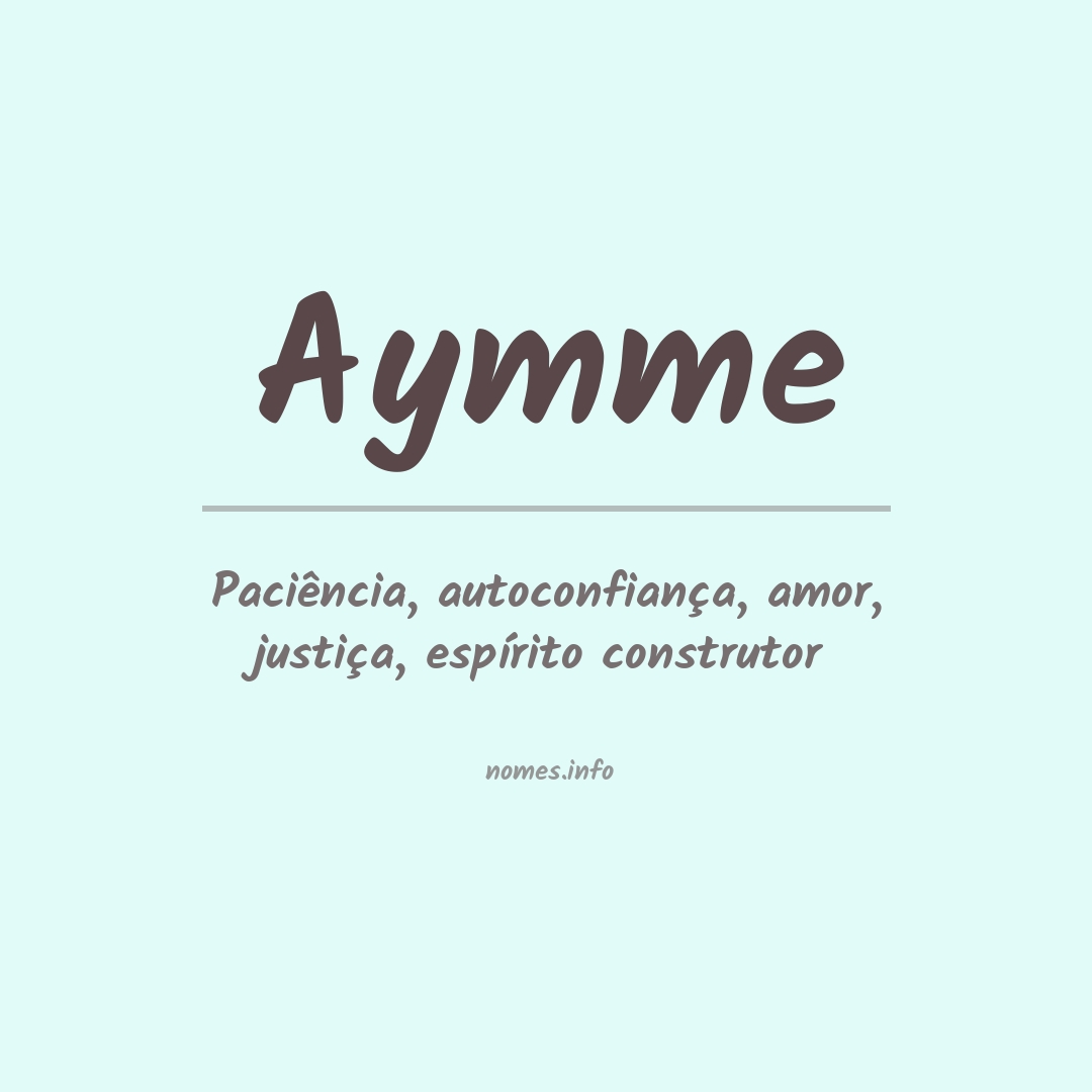 Significado do nome Aymme