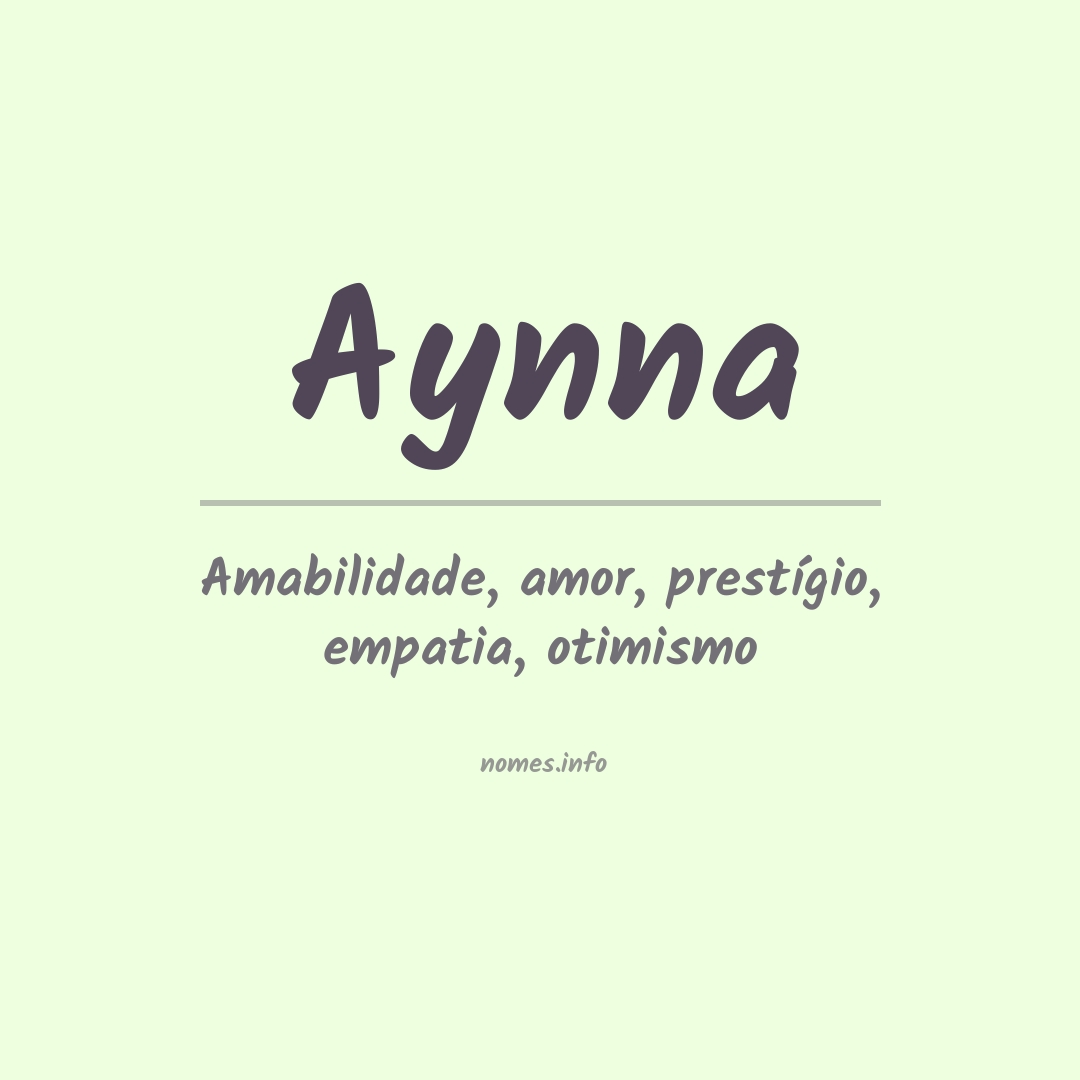 Significado do nome Aynna